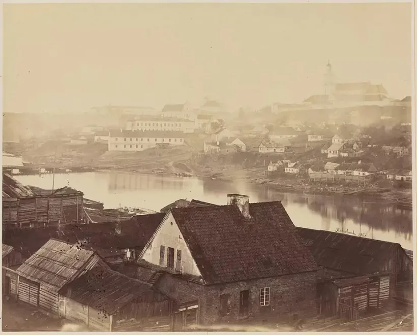 Адзін з найстарэйшых гарадскіх здымкаў у Беларусі. Антал Рорбах, 1861. Фота: limis.lt