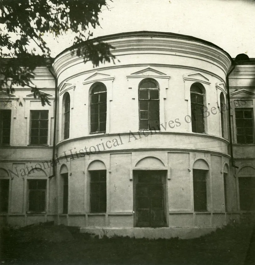 Тыльная частка палаца Пацёмкіна-Галынскіх на здымках мастацтвазнаўцы Аляксея Вінэра, 1939 год. Фота: Нацыянальны гістарычны архіў Беларусі