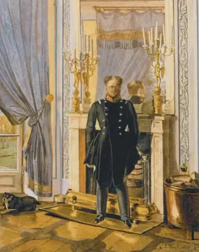 Vialiki kniaź Kanstancin u varšaŭskim palacy Vialiki kniaź Kanstancin u varšaŭskim palacy