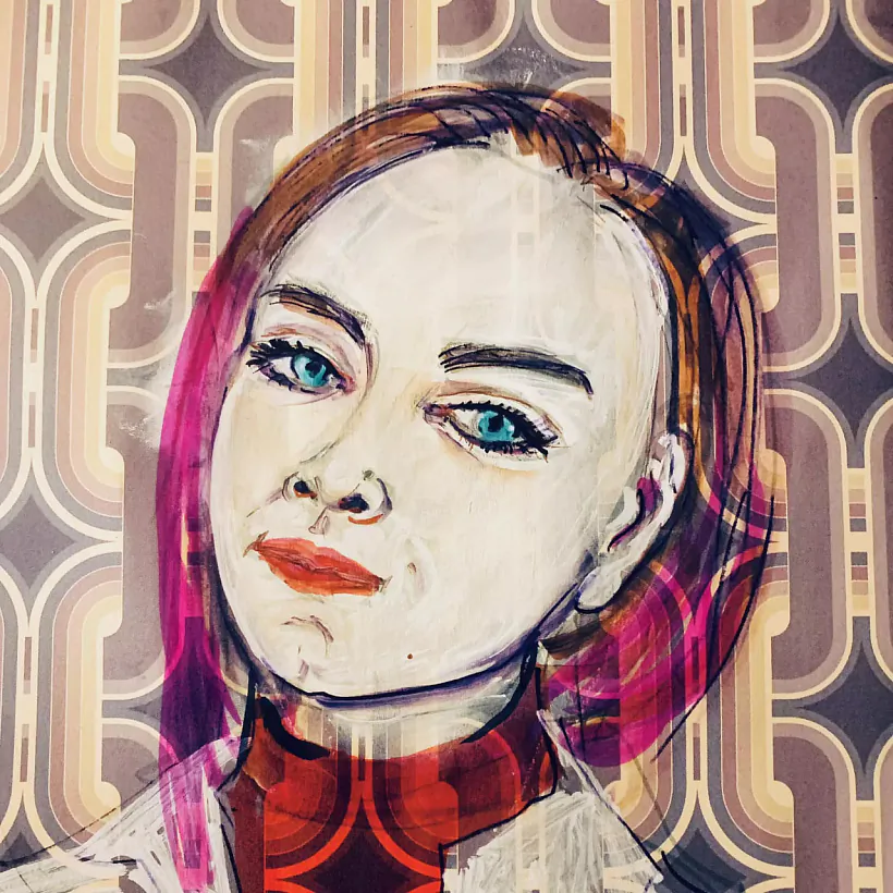 Partret palitzniavolienaj Jany Žuraŭliovaj, namaliavany Ksišaj Aniolavaj