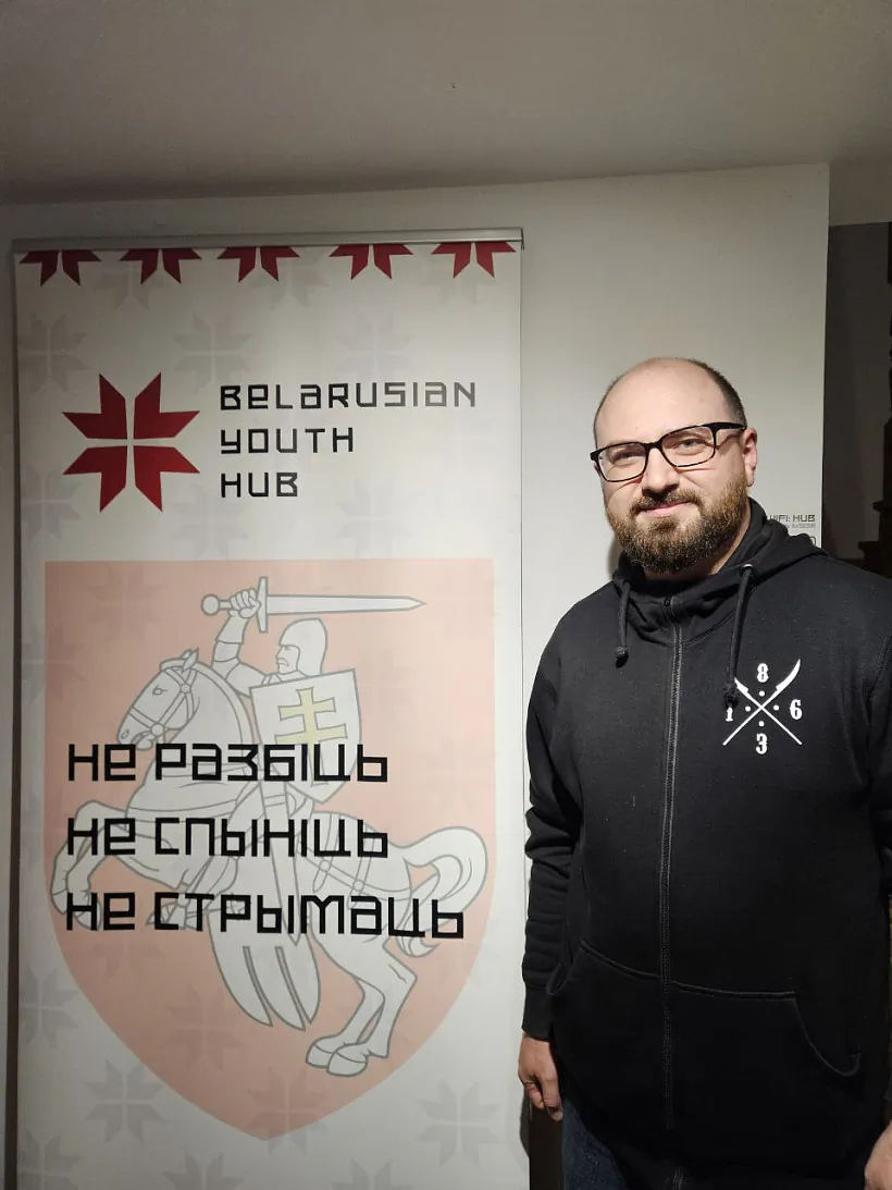 Aleś Łapko, kiraŭnik «Biełaruskaha Moładzievaha Chaba», Reform.news Aleś Łapko, kiraŭnik «Biełaruskaha Moładzievaha Chaba», Reform.news