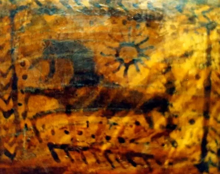 Zahadkavyja simvały z salarnymi znakami na kaŭšy-bracinie