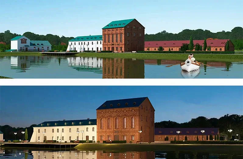 Rendar prajekta rekanstrukcyi komplieksa brovara ŭ Lošycy Rendar prajekta rekanstrukcyi komplieksa brovara ŭ Lošycy