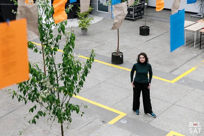 Рэжысёрка Мара Тамковіч у Варшаўскай школе фільмаграфіі. Варшава, Польшча. 19 красавіка 2024 года. Фота: Таццяна Верамеева Рэжысёрка Мара Тамковіч у Варшаўскай школе фільмаграфіі. Варшава, Польшча. 19 красавіка 2024 года. Фота: Таццяна Верамеева