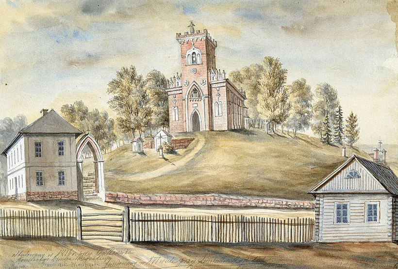 10) Царква ў Райцы. Мал. Напалеон Орда.jpg 10) Царква ў Райцы. Мал. Напалеон Орда.jpg