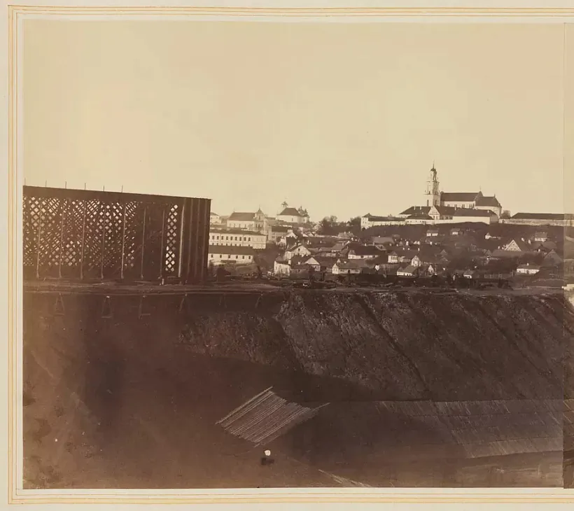 Краявід старога горада ў Гродне — адзін з найстарэйшых гарадскіх здымкаў у Беларусі (фрагмент). Антал Рорбах, 1861. Фота: limis.lt