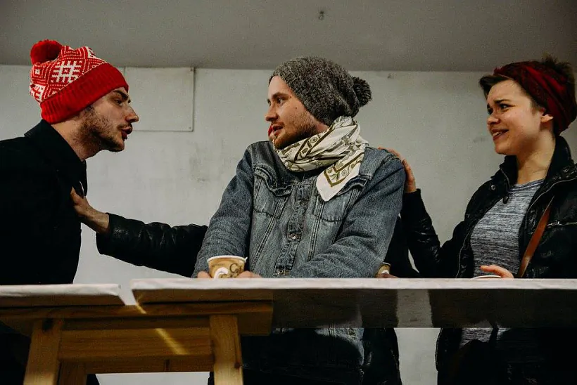 Аляксей Сапрыкін, Спектакль Цэнтральны, фота — Коля Купрыч Аляксей Сапрыкін, Спектакль Цэнтральны, фота — Коля Купрыч