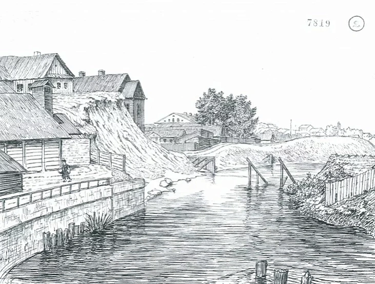 Abryŭ Zamkavaj hary i prybiarežnaja hreblia na pravym bierazie raki Svislač