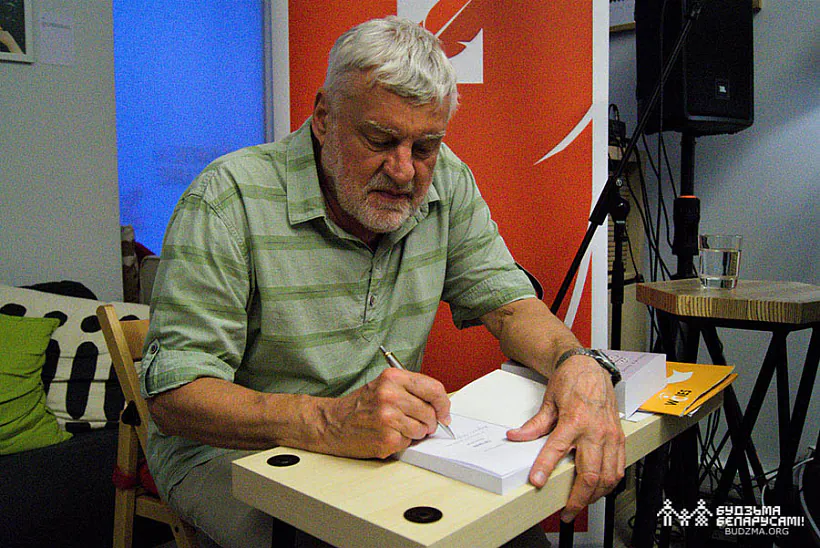 Уладзімір Арлоў у Вільні на творчай сустрэчы, прысвечанай ролі жанчын у Студзеньскім паўстанні 