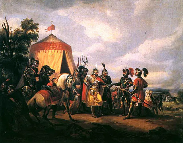 Pierad Hrunvaĺdskaj bitvaj. Feliks Sypniewski (1852)