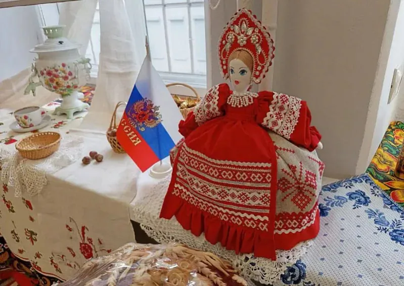 Adna z vystavak, jakija arhanizavaŭ u Hrodnie Ruski dom