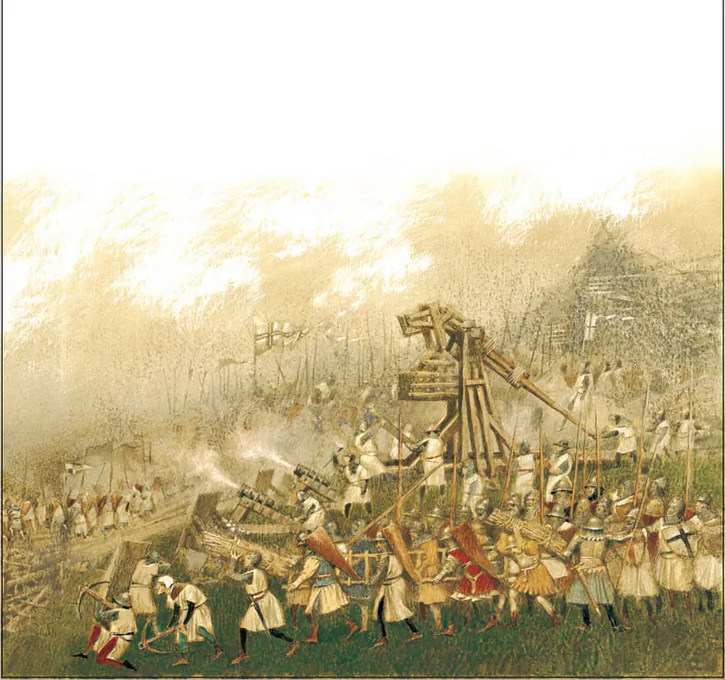 2_Штурм замка. Малюнак Паўла Татарнікава.png 2_Штурм замка. Малюнак Паўла Татарнікава.png