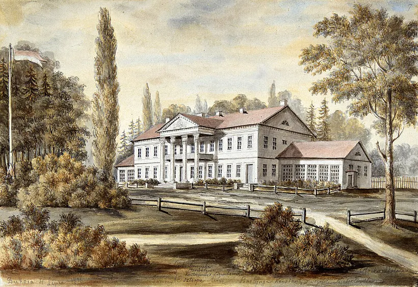 Palac Aštropa ŭ Dukory, maliunak Napalieona Ordy Palac Aštropa ŭ Dukory, maliunak Napalieona Ordy