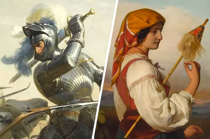 Pa miačy i pa kudzieli adsylaje da stereatypnych zaniatkaŭ mužčyn i žančyn u tradycyjnym hramadstvie