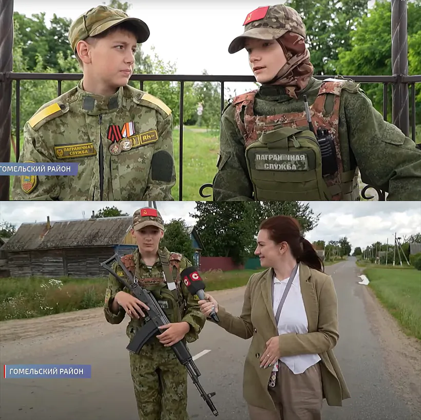 Bielaruskija škaliary ŭ vioscy Hlybockaja