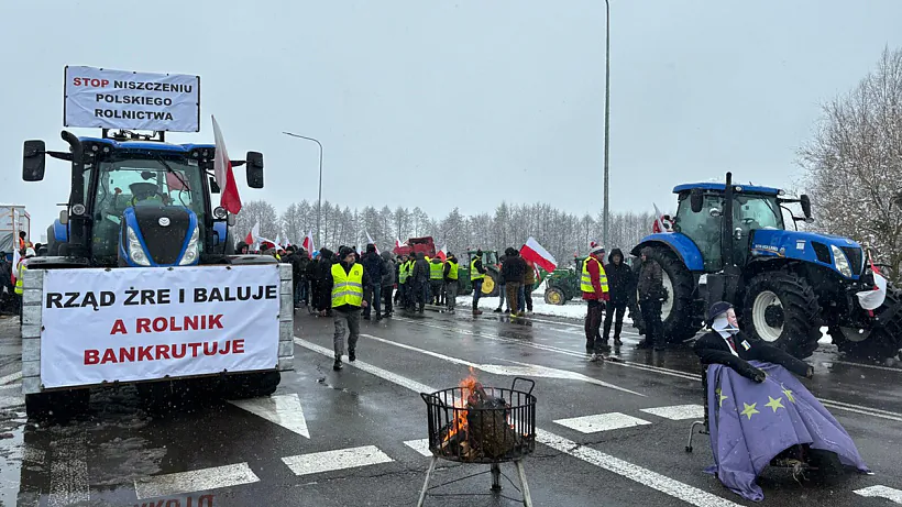 Bliakada poĺska-ŭkrainskaj miažy poĺskimi ahraryjami