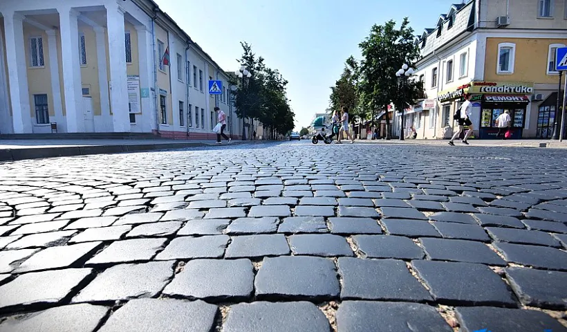 Baranavičy, vulica Savieckaja, brukavanka