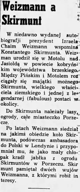 Natatka z haziety «Dziennik Dla Wszystkich», 1950 hod
