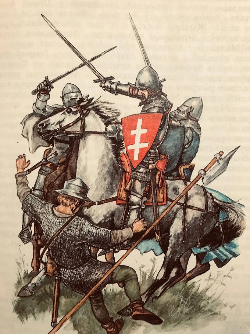 Выдахнуць і заняцца эканомікай дзяржава змагла толькі пасля перамогі пад Грунвальдам (мастак А.Г.Прыбылоў).jpg Выдахнуць і заняцца эканомікай дзяржава змагла толькі пасля перамогі пад Грунвальдам (мастак А.Г.Прыбылоў).jpg