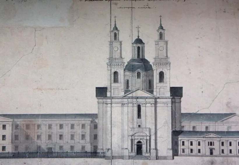 Jezuicki rynak u Połacku. Malunak: Dz. Strukaŭ Jezuicki rynak u Połacku. Malunak: Dz. Strukaŭ