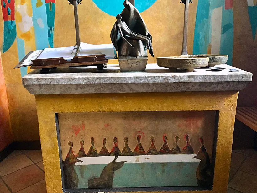 Frahmient rospisu Zoi Litvinavaj u kaplicy ŭ Chopfhartenie