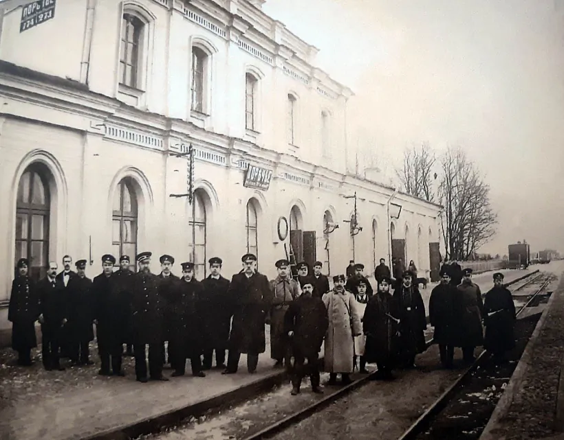 Vakzal u Pareččy ŭ časy Rasijskaj impieryi