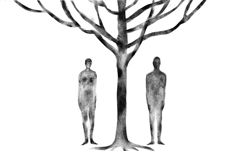 Ілюстрацыя да кнігі «Побач» Насты Кудасавай і Святланы Дземідовіч