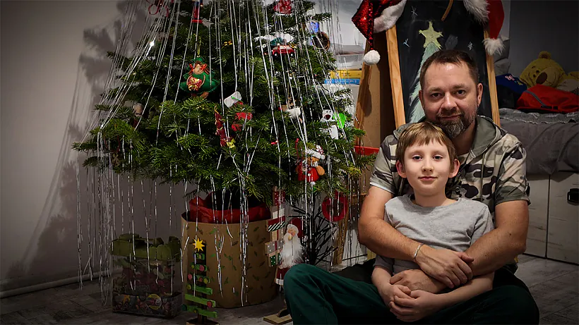 Valera Rusielik z synam Valera Rusielik z synam