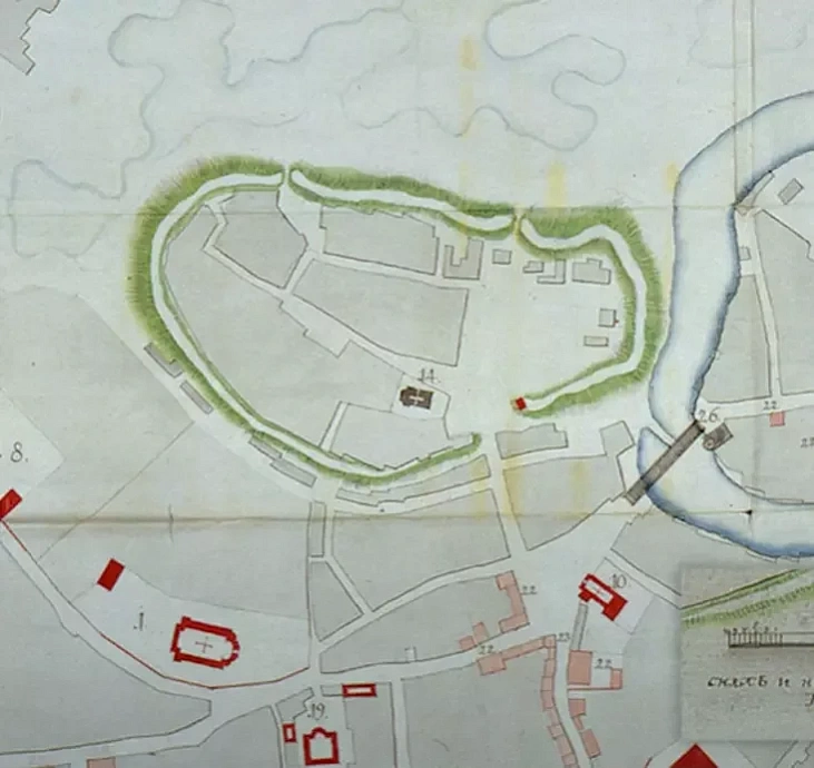 Zamčyšča na rasijskim planie 1793 hoda