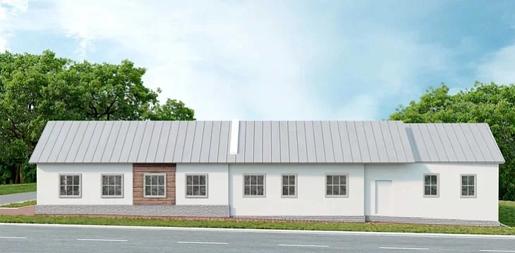 Rendar vyhliadu histaryčnaha fasada pa vulicy Kaliektarnaj paslia rekanstrukcyi Rendar vyhliadu histaryčnaha fasada pa vulicy Kaliektarnaj paslia rekanstrukcyi