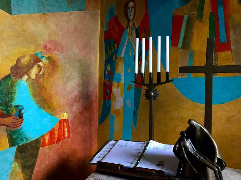 Rospis aŭtarstva Zoi Litvinavaj u kaplicy ŭ Aŭstryi