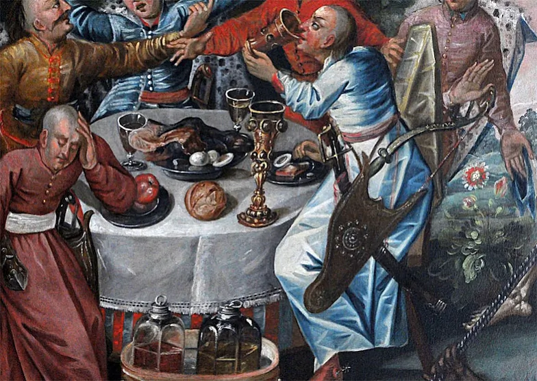 Фрагмент карціны «Смяротны звон» у калегіяльнай базіліцы Святой Тройцы ў Кросна, 1650 Фрагмент карціны «Смяротны звон» у калегіяльнай базіліцы Святой Тройцы ў Кросна, 1650.jpg