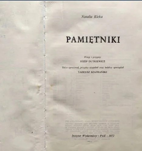 Pieršaja publikacyja miemuaraŭ Kickaj Pieršaja publikacyja miemuaraŭ Kickaj