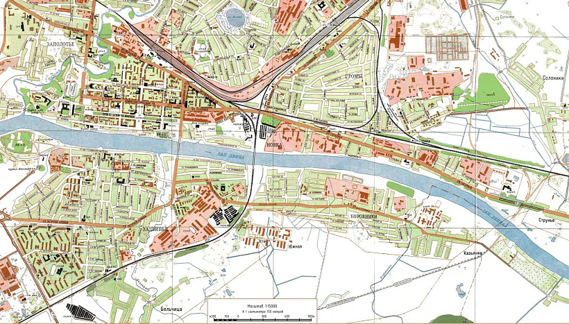 Карта вёскі Казянкі пад Полацкам
