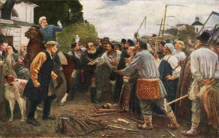 Iliustracyja «buĺbianych buntaŭ» na rasijskich ziemliach Iliustracyja «buĺbianych buntaŭ» na rasijskich ziemliach