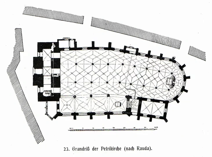 Plan carkvy Sviatoha Piatra ŭ Baŭtcenie