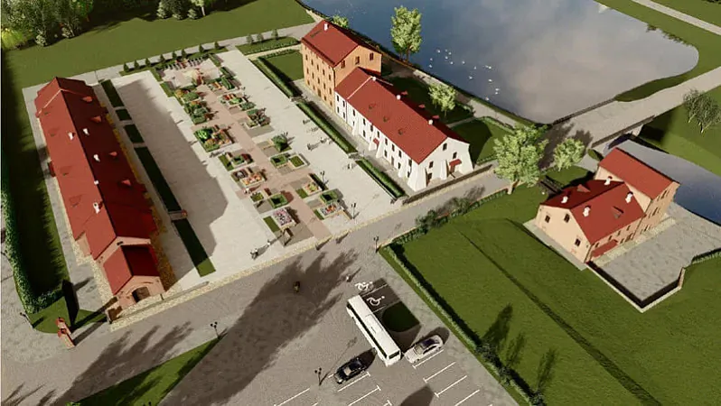 Rendar prajekta rekanstrukcyi komplieksa brovara ŭ Lošycy Rendar prajekta rekanstrukcyi komplieksa brovara ŭ Lošycy