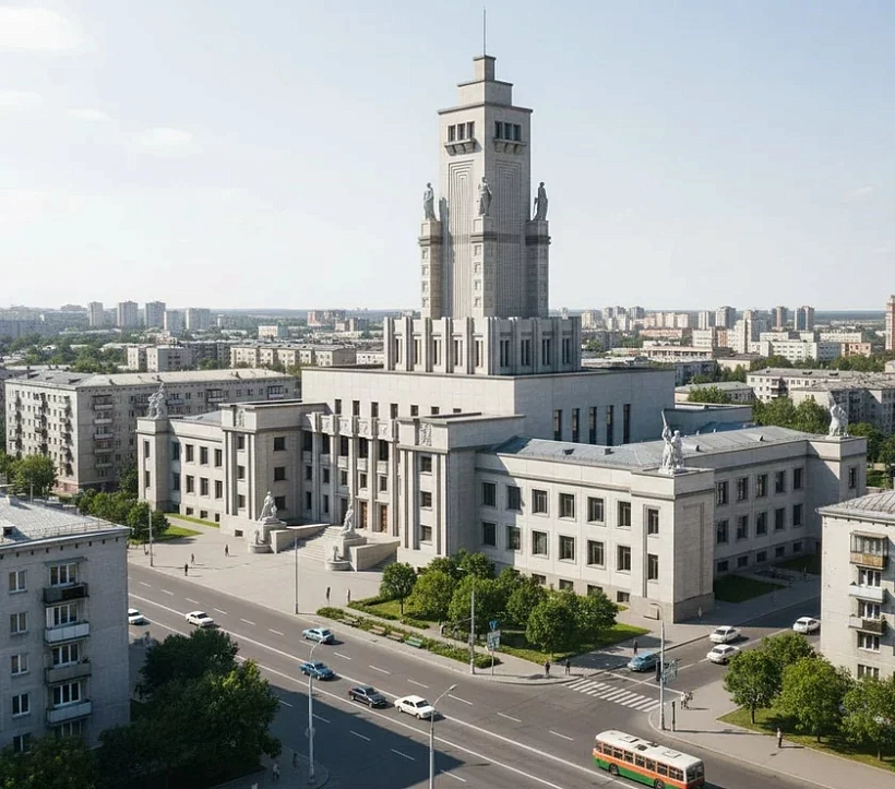 Tak by vyhliadaŭ Dom radyjo ŭ Minsku, kali b mižvajenny prajekt byŭ realizavany