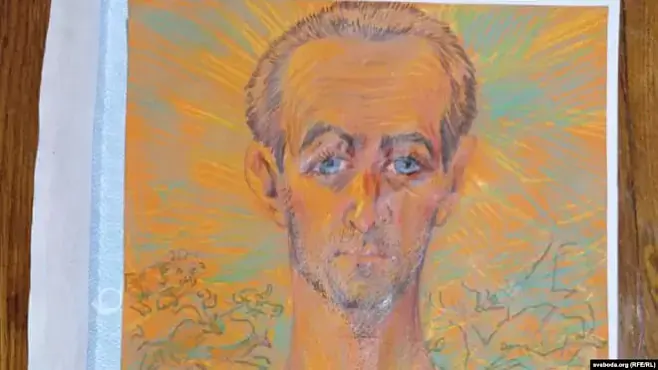 Alieś Puškin. Aŭtapartret z-za krataŭ Alieś Puškin. Aŭtapartret z-za krataŭ