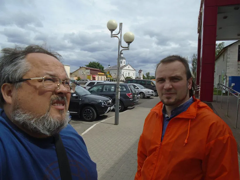 Lieanid Naruševič i Alieś Plotka, apošniaje fota razam, Rakaŭ, 2019 h. Lieanid Naruševič i Alieś Plotka, apošniaje fota razam, Rakaŭ, 2019 h.