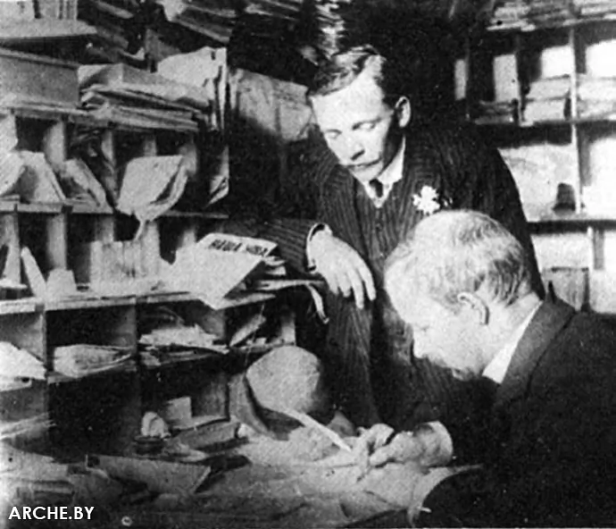 Купала і Ластоўскі ў рэдакцыі "Нашай Нівы"