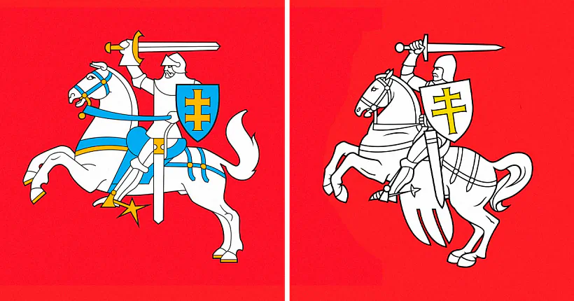 Dzvie viersii hierba «Pahonia»: litoŭskaja i bielaruskaja