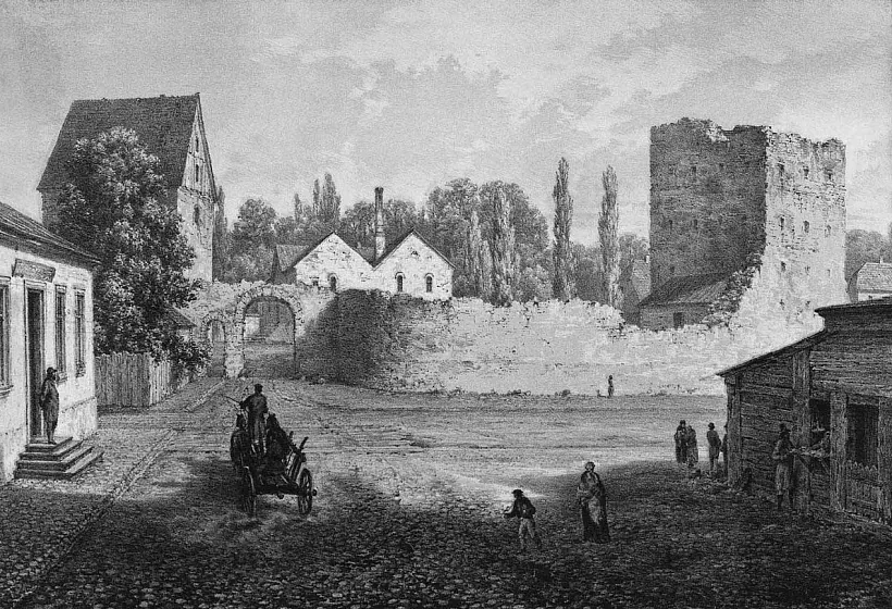 4_Замак у Ленчыцы. Малюнак 19 ст..jpg 4_Замак у Ленчыцы. Малюнак 19 ст..jpg