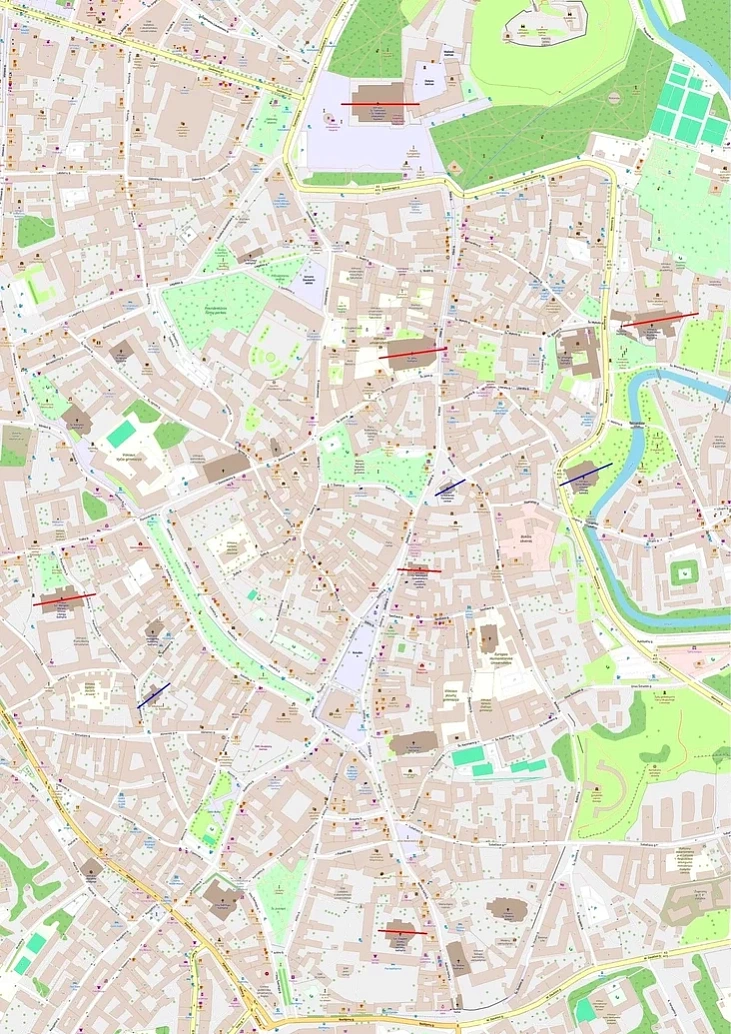 Karta aryjentacyi vilienskich chramaŭ