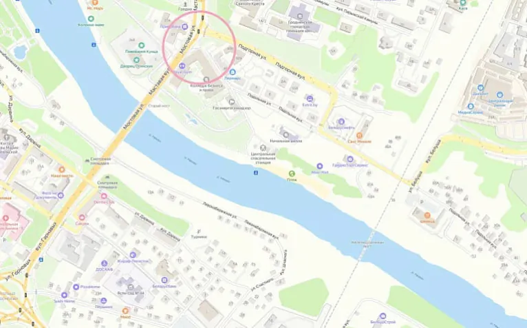 Skryžavannie hrodzienskich vulic, jakija namaliavaŭ Orda Skryžavannie hrodzienskich vulic, jakija namaliavaŭ Orda