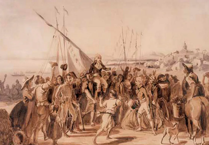 Pryjom Francyska de Mirandy ŭ La Huajra Pryjom Francyska de Mirandy ŭ La Huajra