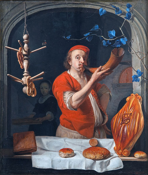 “Пекар, што трубіць у рог”, Габрыэль Метсу, 1660 г.