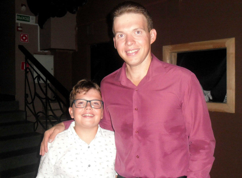 Максім Знак з сынам Алесем